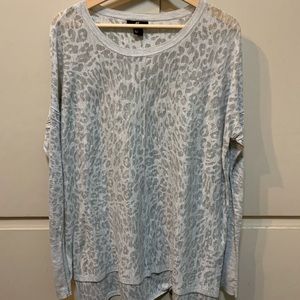 Cheetah print sheer top